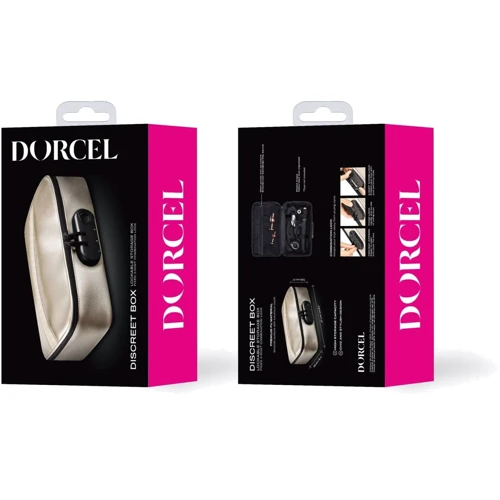 Кейс для игрушек Dorcel Discreet Вox Luxury Gold, кодовый замок, 27×16×7,62 см