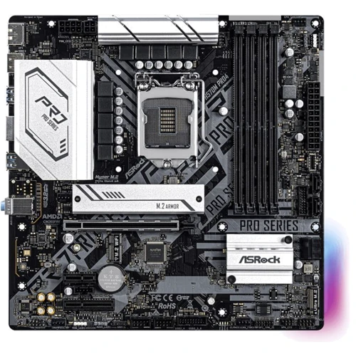 ASRock H570M PRO4: Оперативная память 4xDDR4 4800 МГц, до 128 ГБ