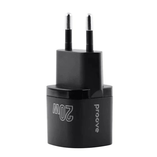 Зарядное устройство Proove Wall Charger USB-C Silicone Power 20W Black: Кабель в комплекте отсутствует