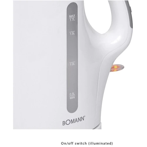 Электрочайник Bomann WK 5011 CB white: Объем, л 1.7