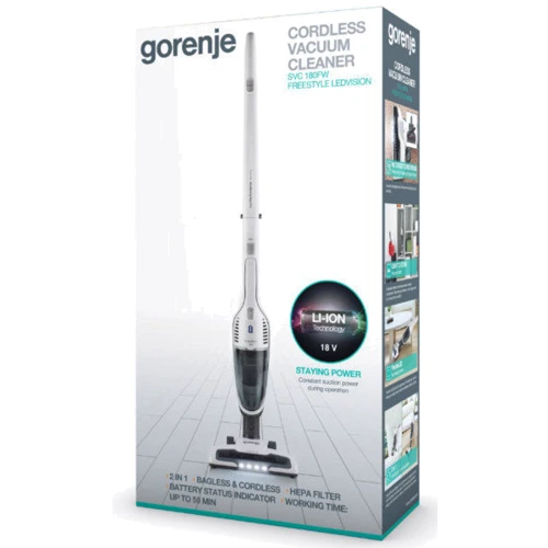 Пылесос Gorenje SVC 180 FW: Емкость пылесборника 0.6 л