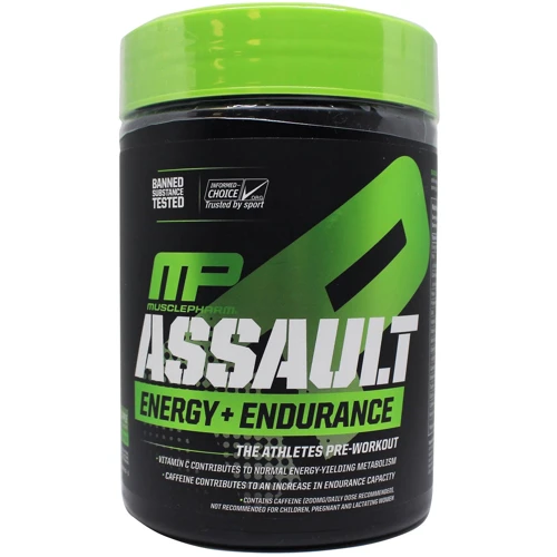 Muscle Pharm Assault 333 g/ 30 servings/ Blue Raspberry