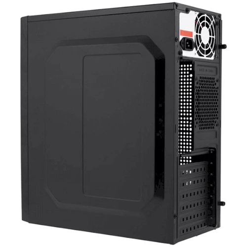 Корпус Logicpower 2006-500W 12см, 2хUSB2.0, Black: Матеріал передній панелі пластик