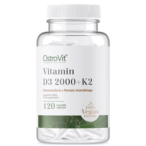 OstroVit Vitamin D3 2000 + K2 Витамин D3 2000 + K2 120 капсул
