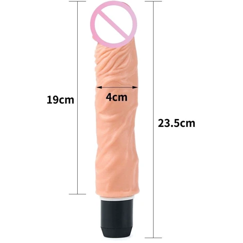 Реалистичный вибратор LoveToy - Reel Feel Flexi Vibrator Flesh 9,8"