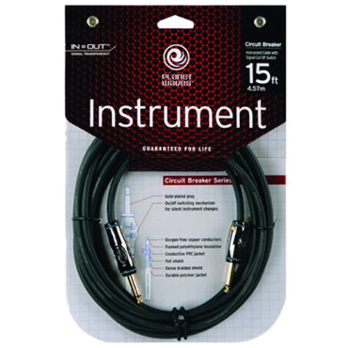Інструментальний кабель PLANET WAVES PW-AG-15 Curcuit Breaker Momentary Mute 15ft: Довжина, м 4.5
