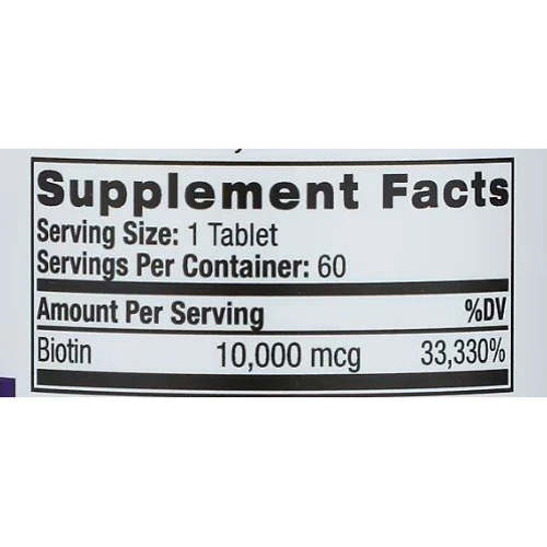 Natrol Biotin Strawberry Flavor 10,000 mcg 60 Tabs Біотин зі смаком полуниці: Тип вітамін B