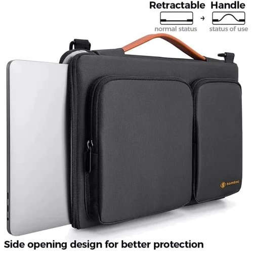 Сумка для ноутбука Tomtoc 13.5" Defender-A42 Black (A42D3D1): Місткість ноутбук, блок питания, аксессуары