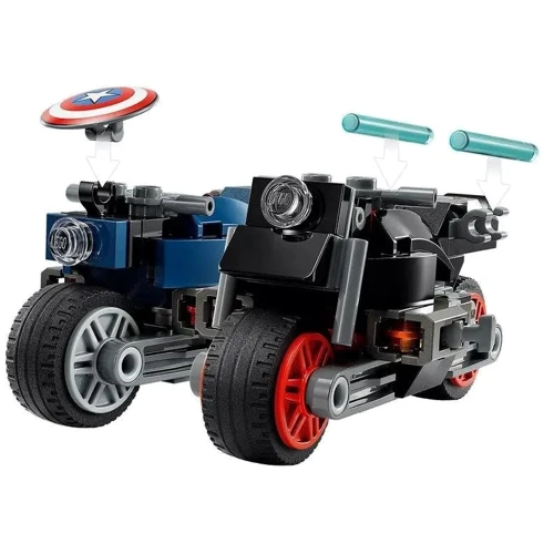 Конструктор LEGO Marvel Мотоциклы Черной Вдовы и Капитана Америки (76260): Количество деталей, шт. 130