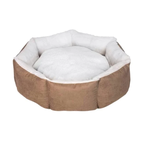 Лежак для собак Ferplast Cupcake круглий S 50 см 5 кг сіро-коричневий (VR01//3275)