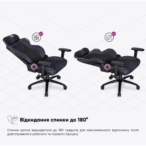 Геймерское кресло Cyberlux Poseidon Black (арт. GM-415 B) фото 7