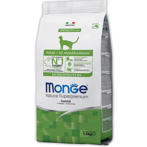 Сухой корм для котов Monge Cat Adult с кроликом 1.5 кг (70011945)