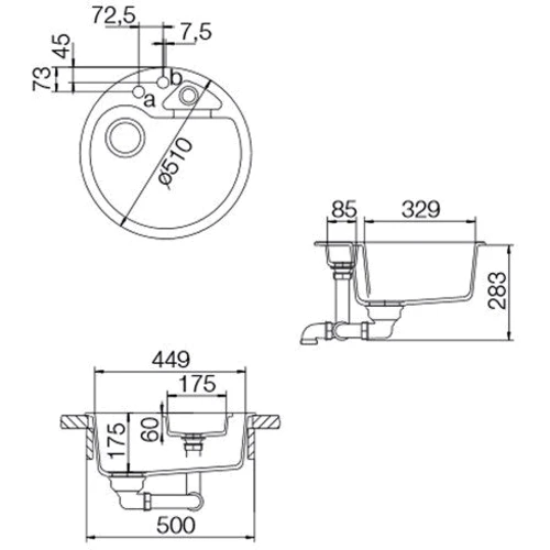 Schock CLASSIC R-100 (12015008): Форма Круглая