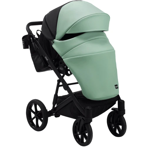 Коляска 2 в 1 Bair Kiwi кожа 100% BK-8/15 мятный - черный: Пол ребенка Унисекс