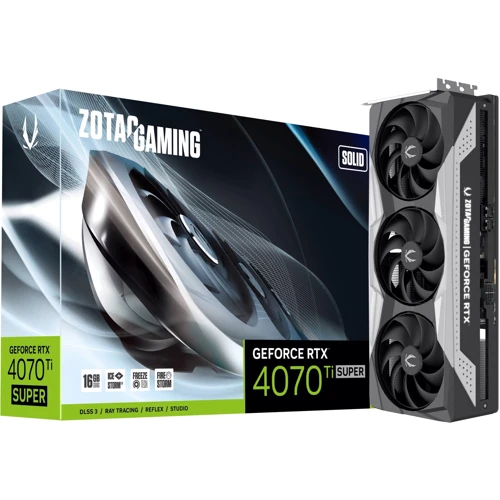 Відеокарта ZOTAC GAMING GeForce RTX 4070 Ti Super Solid 16GB GDDR6X (ZT-D40730R-10P)