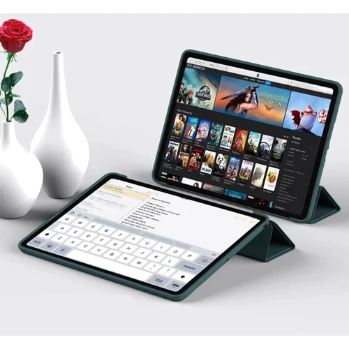 Аксессуар для iPad BeCover Tri Fold Soft TPU Silicone Dark Green for iPad Air 2020/iPad Air 2022 (711130): Материал искусственная кожа