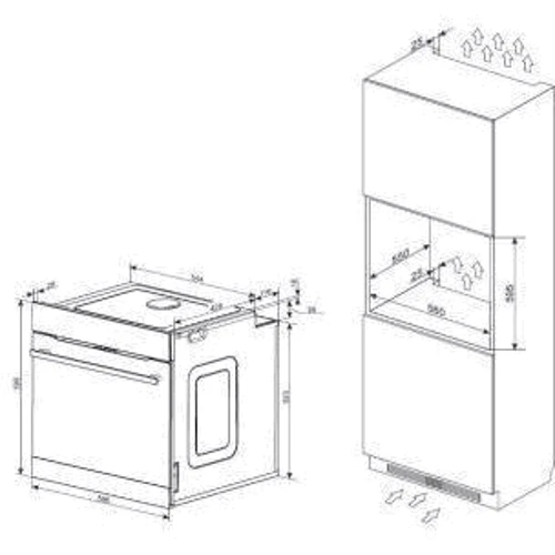 Духовой шкаф электрический Amica ED06209W FINE: Мощность подключения, Вт 3500