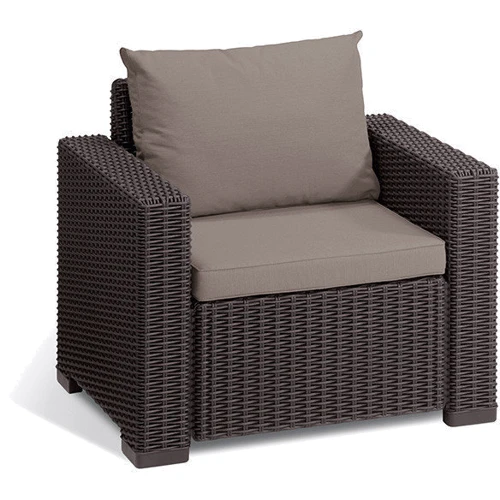 Комплект садовой мебели Allibert California 3 seater коричневый (8711245155432): Декорирование Однотонный