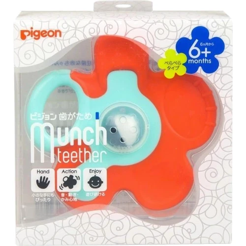 Прорезыватель-погремушка Pigeon Munch Teether Морковный цветок 6+ мес (4902508132237)