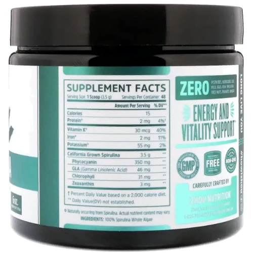Zhou Nutrition Spirulina Спирулина 170 г: Форма выпуска Порошок
