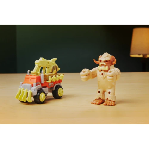 Ігровий набір Road Rippers Snap'n Play Monsters Attack Tan yeti vs Orange log truck