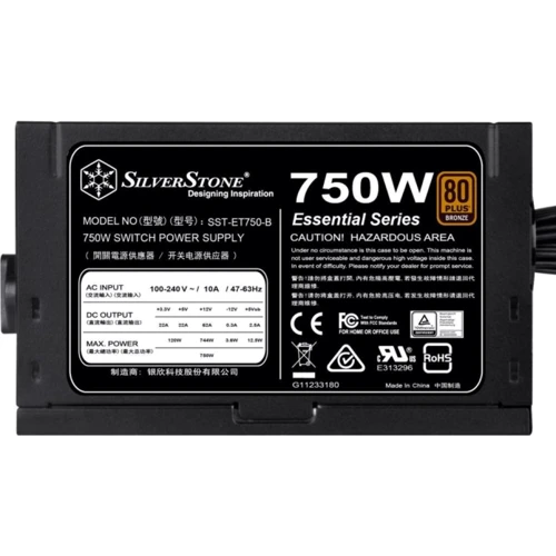 Блок живлення Silverstone ET750-B 750W (SST-ET750-B): Потужність, Ватт 750