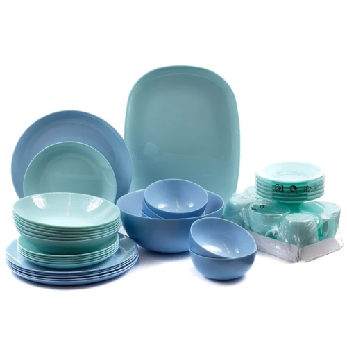 Столовий сервіз Luminarc Diwali Light Turquoise&Blue 38 пр. (Q0004): Кількість персон 6
