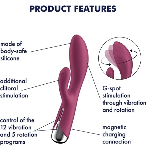Вибратор-кролик Satisfyer Spinning Rabbit 1 Red
