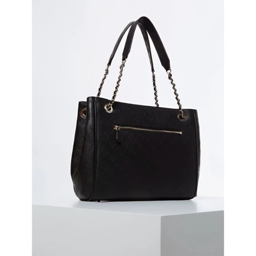 Женская сумка тоут Guess Logo Love Girlfriend Carryall черная (HWSG7662230-BLA): Пол Женский