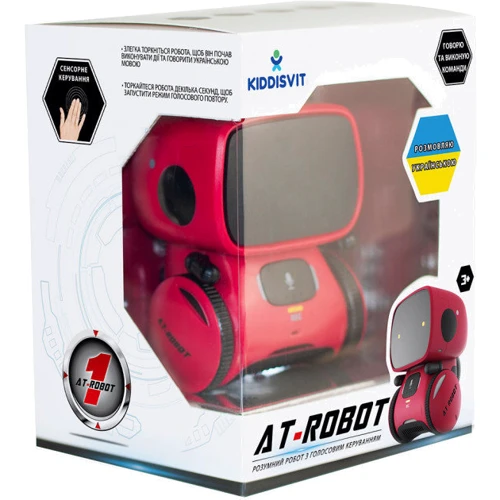 Інтерактивний робот з голосовим управлінням - AT-ROBOT (червоний, озвуч.укр.) AT001-01-UKR: Датчики дотику, руху