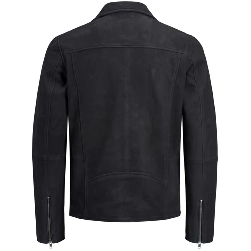 Кожаная куртка Jack & Jones 74667606 54 черная демисезон: Подкладка На подкладке
