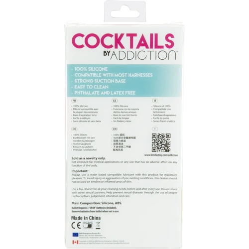 Фаллоимитатор на присоске ADDICTION Cocktails Mint Mojito