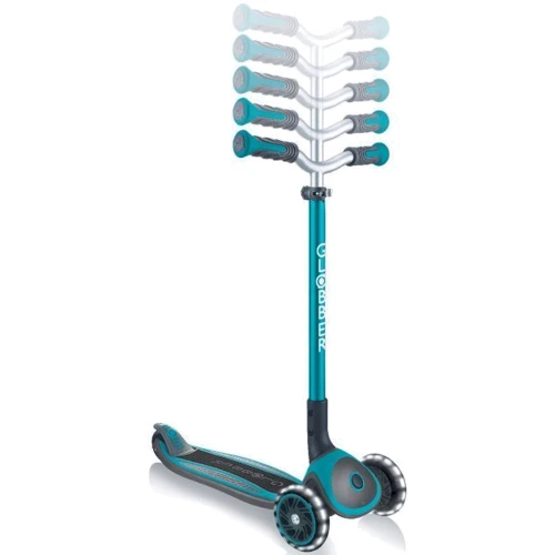 Самокат Globber серии Master Lights бирюзовый, колеса с подсветкой, до 50кг, 4+: Максимальная допустимая нагрузка, кг 50