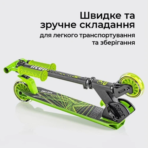 Самокат Neon Vector Зеленый NT05G2: Количество колес 2