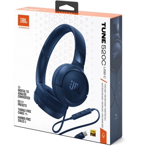 Наушники JBL Tune 520C USB-C Blue (JBLT520CBLU) фото 6
