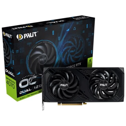 Видеокарта Palit PCI-E GeForce RTX4070 12GB DDR6 Dual OC (NE64070S19K9-1048D)