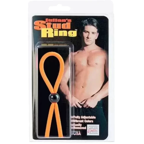 Эрекционное кольцо CalExotics Julian`S Stud Ring лассо (оранжевое)