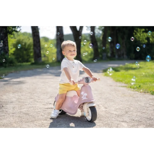 Скутер Smoby Toys розовая пудра 65x34x48 см от 18 мес.+ (721008): Колеса литые