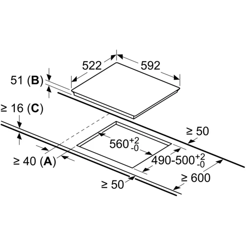 Варочная поверхность электрическая Bosch PIE651BB1E: Рабочая поверхность стеклокерамика