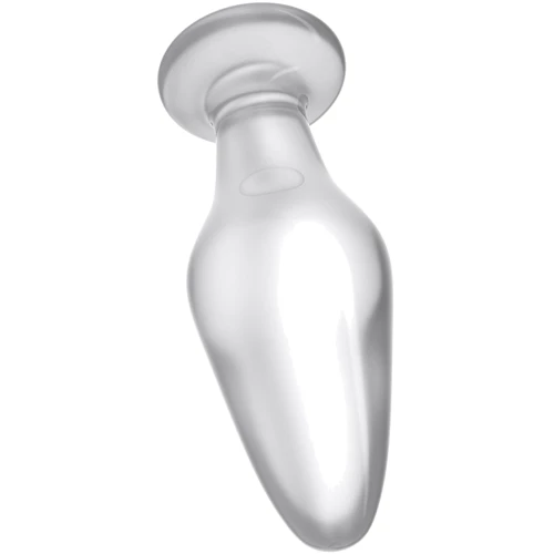 Анальная пробка LoveToy Glass Romance 4.3" Clear
