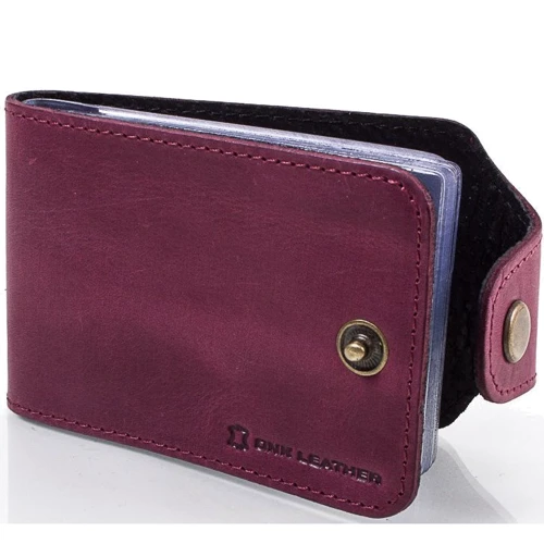 Жіноча візитниця DNK Leather фіолетова (DNK-Cards-Hcol-L) фото 7