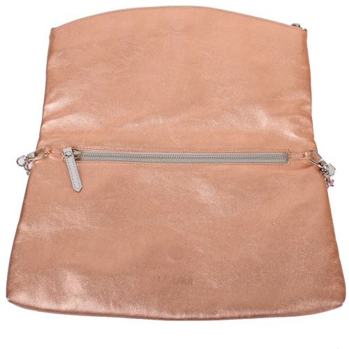 Женская сумка через плечо Laskara золотистая (LK-DS259-rose-gold): Тип ручки Со съемным ремнем, Со съемной ручкой, На цепочке, Плечевой ремень, Короткая ручка