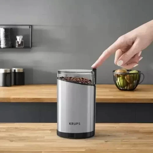 Кофемолка Krups GX204D10: Резервуар для молотого кофе Есть
