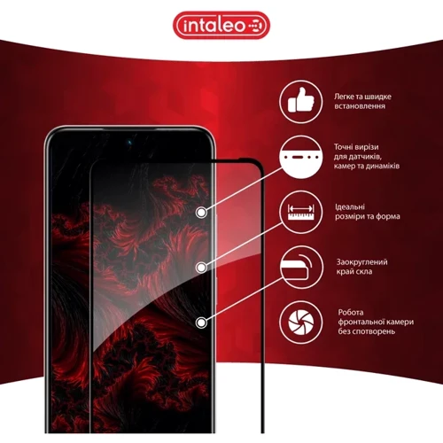 Intaleo Tempered Glass Full Glue Black for Infinix Hot 50 Pro: Материал стекло