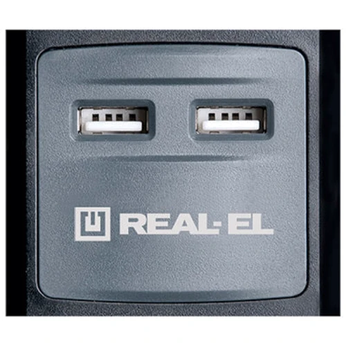 Мережевий фільтр REAL-EL RS-3 USB Charge: Кількість розеток, шт 3