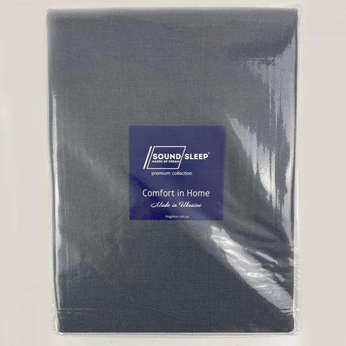 Простирадло на гумці SoundSleep Manner Grey бязь 90х200 см (93949514) фото 5