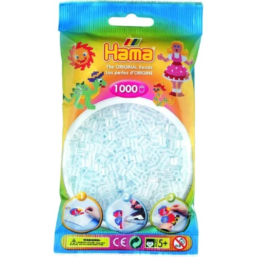 Термомозаика HAMA Набор прозрачных бусин Midi 5+, 1000 шт. (207-19)