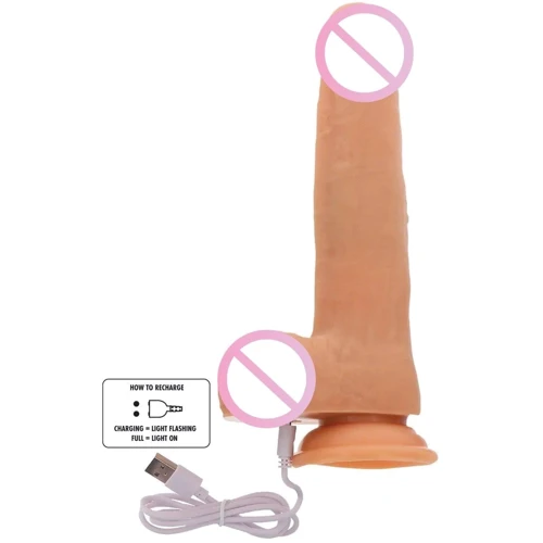 Вибратор с ротацией Toy Joy Get Real Rotating Vibrating Dildo (телесный)