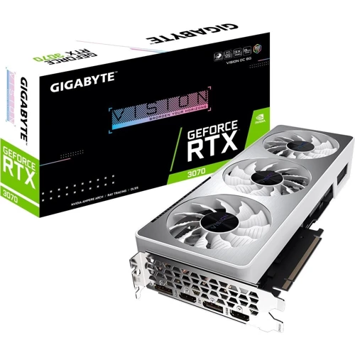 Видеокарта GIGABYTE GeForce RTX3070 8Gb VISION OC (GV-N3070VISION OC-8GD): Объем памяти, Гб 8
