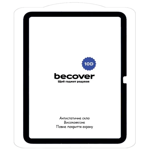 Аксессуар для iPad BeCover Tempered Glass 10D Black for iPad 10.9 (2022 / 2024) / iPad 11 2025 (710576)
